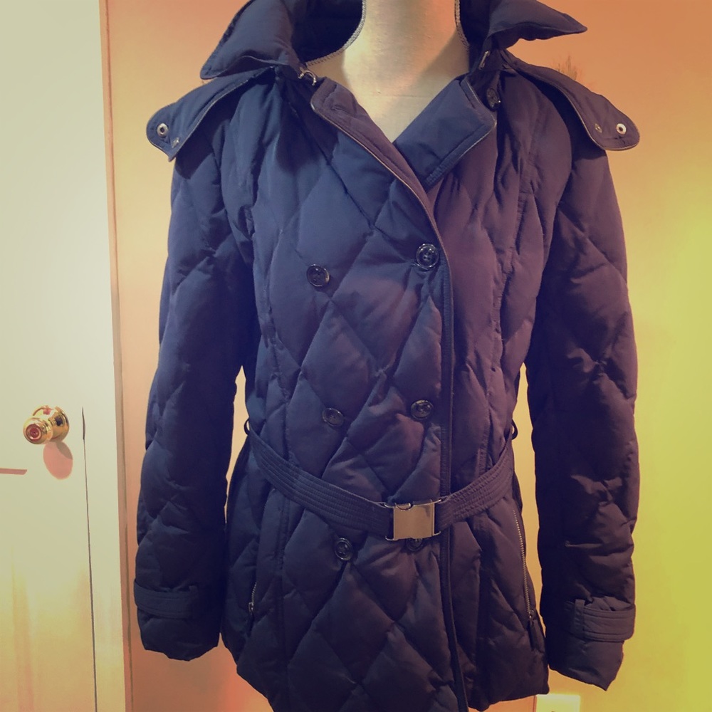 Woman’s Cole Haan parka with hood
